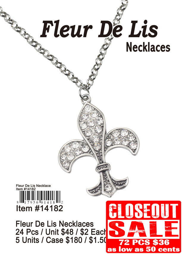 Fluer De Lis Necklace - Closeout 72 Pcs.